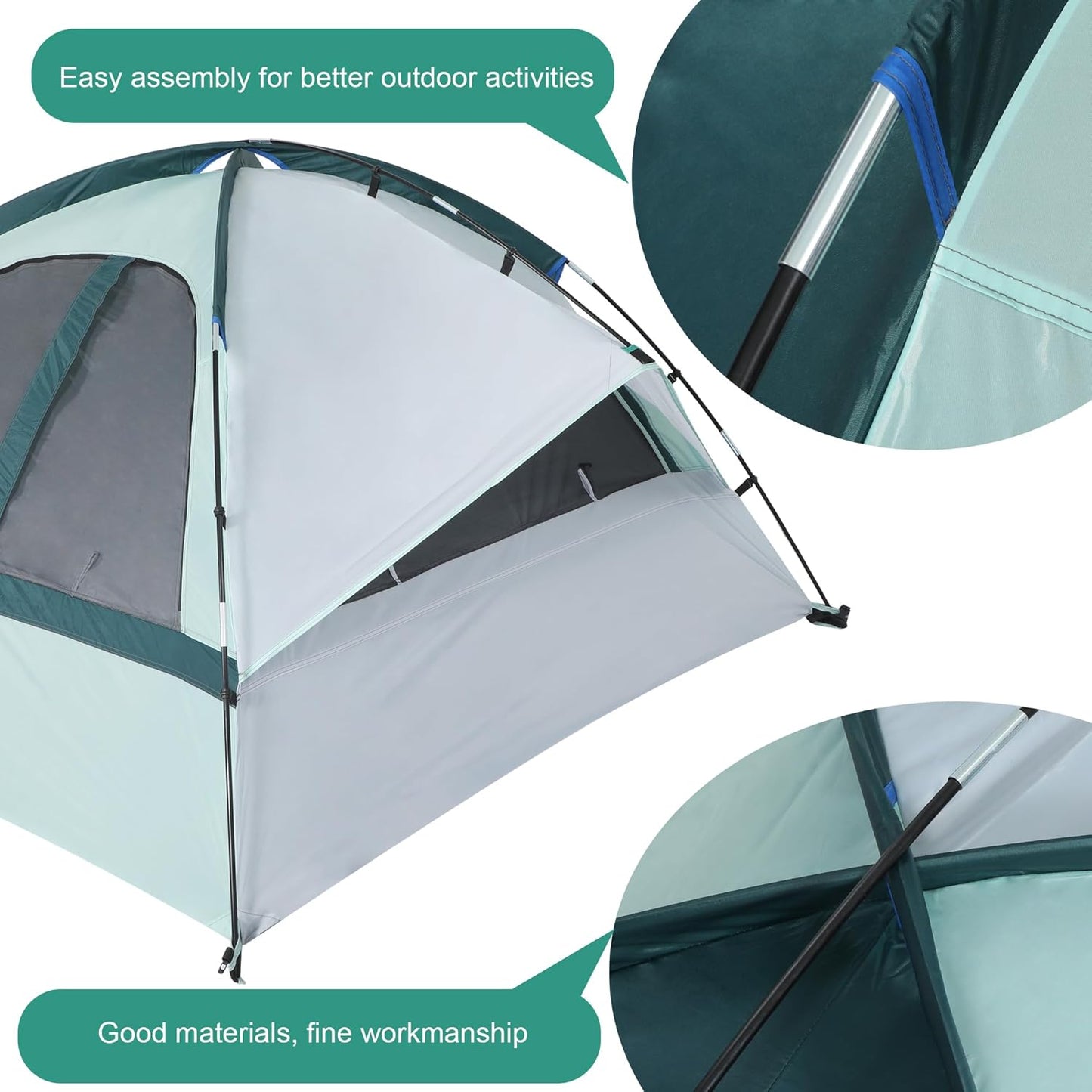 5.5-6.5FT Truck Bed Tent for Camping Pickup SUV Car Bag Waterproof 190T Polyester PU2000mm Outdoor Portable Double Layer