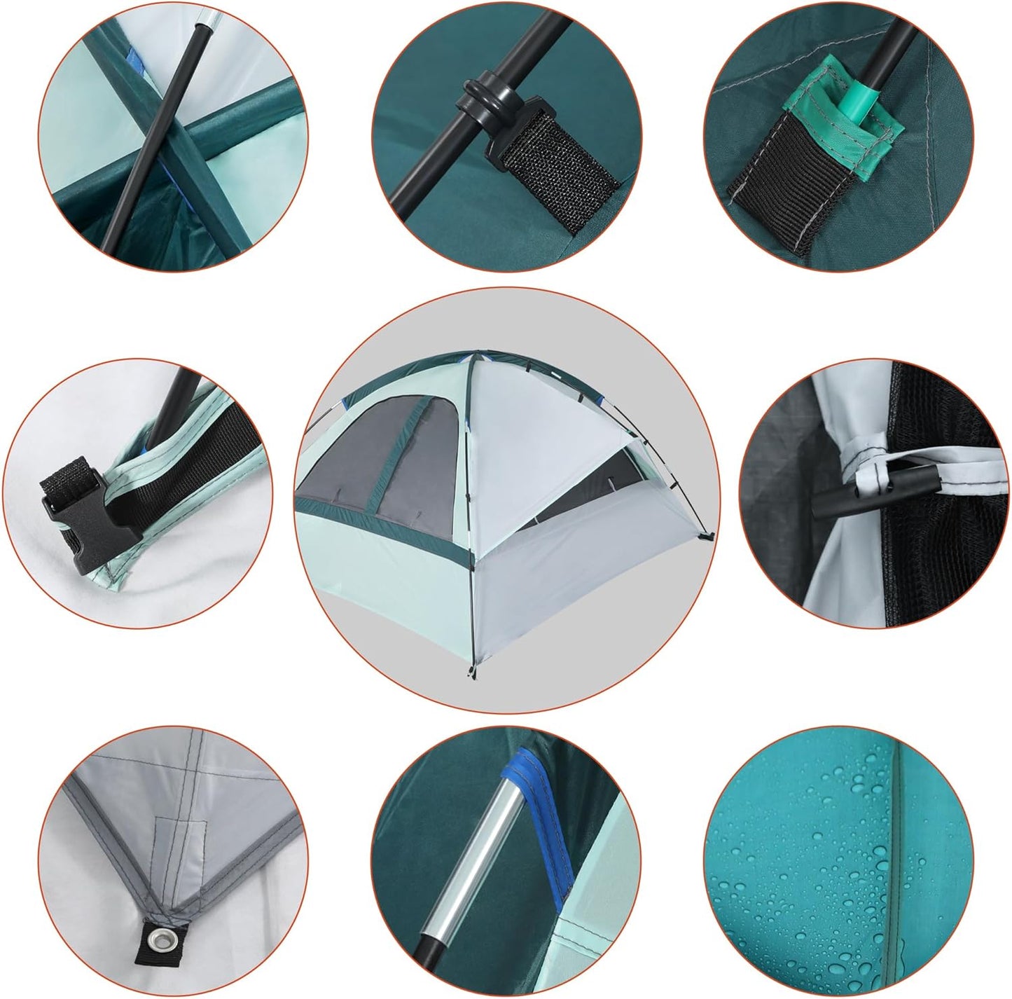 5.5-6.5FT Truck Bed Tent for Camping Pickup SUV Car Bag Waterproof 190T Polyester PU2000mm Outdoor Portable Double Layer